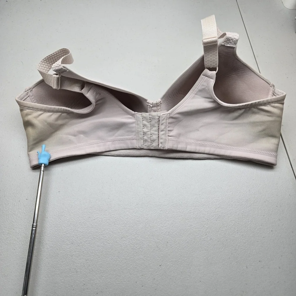 Vanity Fair Women Bra 42D Pink T Shirt Wireless Lace Strap READ